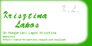 krisztina lapos business card